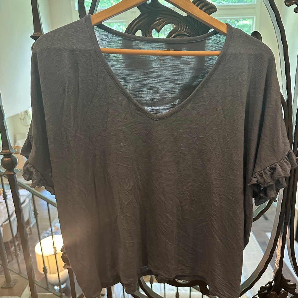Loft Blue V-Neck Women's Top
